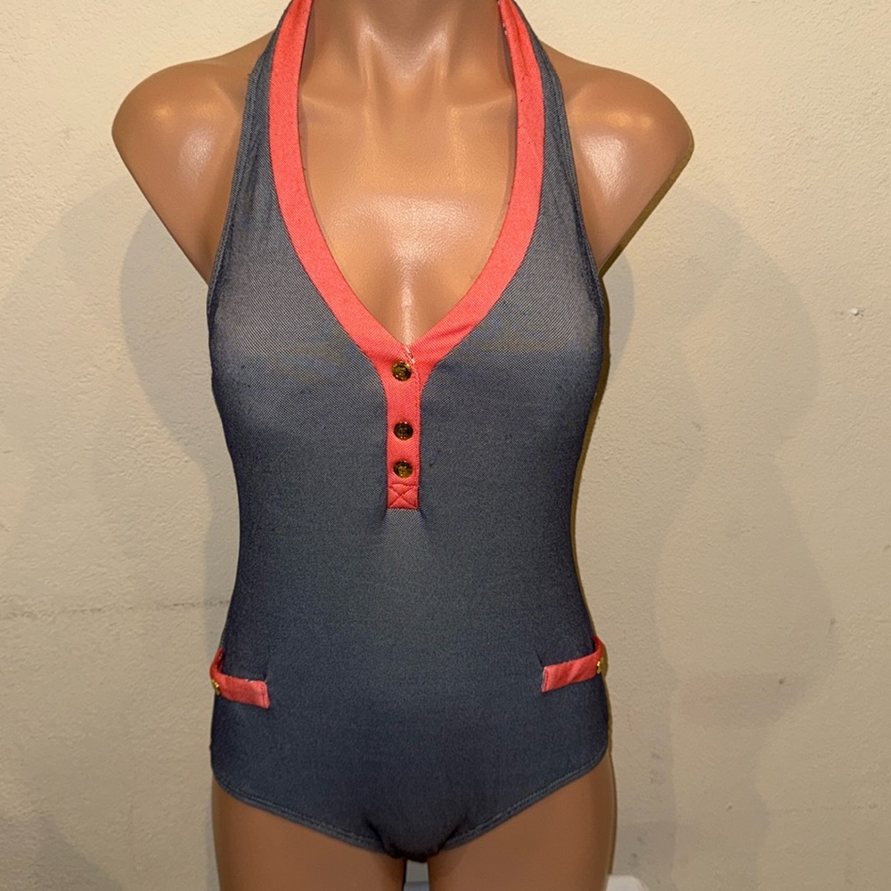 NWT Tommy Hilfiger halter one piece swimsuit